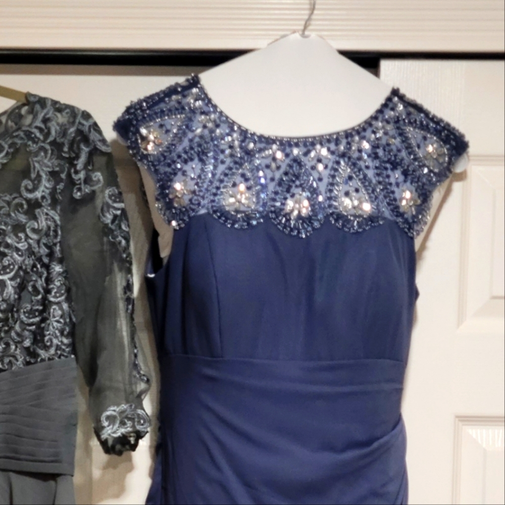 Bridesmaid/ mother of the bride dress NWOT Stormy (medium  Blue)